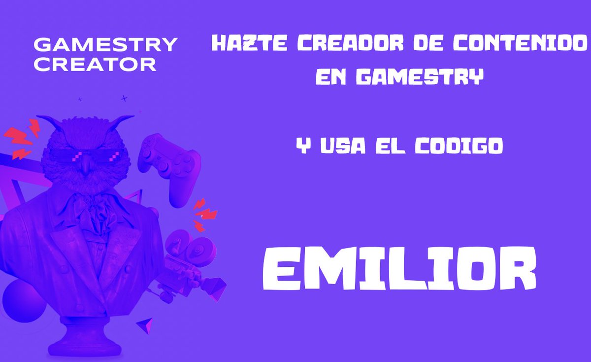 MiLiORR_'s tweet photo. Hazte creador de contenido en Gamestry y usa el código EMILIOR 
https://t.co/ZinjEZGHhp
Mi canal: https://t.co/19xKQuhUSa  
#gamestry @GamestryEsp https://t.co/5DPcELzJie