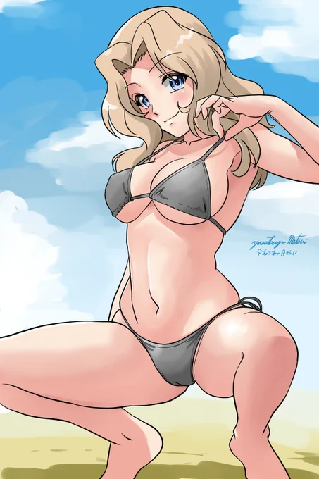 #今年もあと1ヶ月になりましたが画力がどうなったか見てみましょう
ガルパンワンドロおケイさん編 