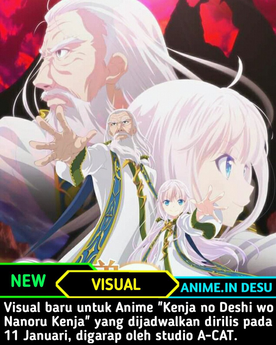 Animein_Desu's tweet photo. Visual baru untuk anime "Kenja no Deshi wo Nanoru Kenja" yang akan dirilis pada 11 Januari mendatang, digarap oleh studio A-CAT. 

#anime #visual #studioacat #kenjanodeshiwonanorukenja https://t.co/9rHqHrVBFa
