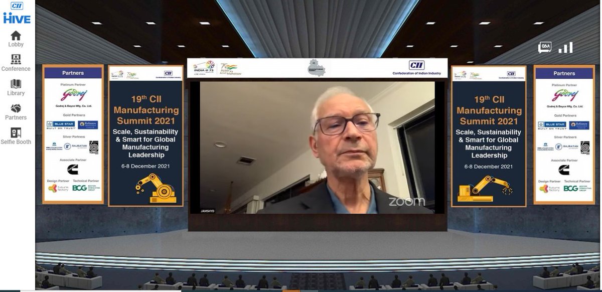 CII4WR's tweet photo. Mr Jamshyd N Godrej Summit, Chairman, CIIManufacturing Summit, Past President, @FollowCII  and  CMD, Godrej &amp; Boyce Mfg. Co. Ltd addr at  inaugural session of #ciimanufacturingsummit. 

@CIIEvents @GodrejGroup @midc_india @MPIDC @VibrantGujarat @GovtofGoa @makeinindia https://t.co/QSOuRGteWN