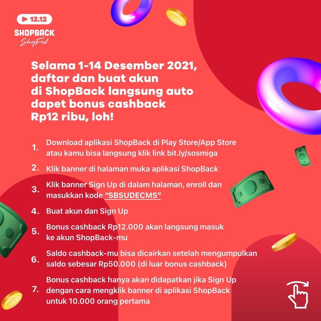 ShopBackID's tweet photo. Belanja pake ShopBack udah pasti auto cashback dan bisa dapet HP gratis* juga, loh๐คฉ๐คฉ Gak percaya? Cek gambar di bawah!
Jangan di tunda-tunda lagi, buruan download sekarang: https://t.co/DGlkOVwvnE dan mulai belanja!
#MulaidariShopBack #Cashback #ShopBack #ShopBackShopFest https://t.co/OpYnPctGKS