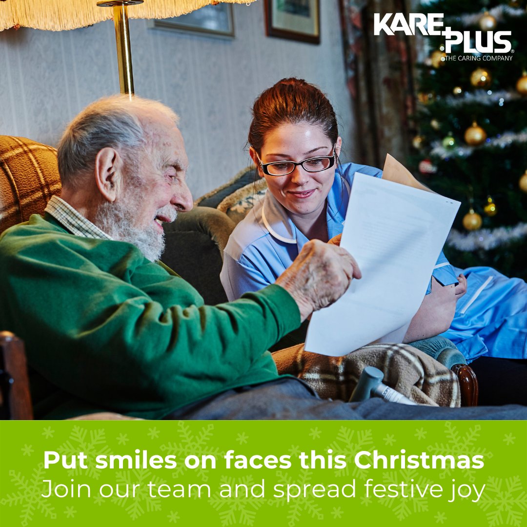 kpwolverhampton's tweet photo. Join our team and spread festive joy this Christmas!

Benefits of joining Kare Plus include…
-On-going training and career progression
-Flexible working hours to suit you
-Ability to work in a variety of settings
-And much more

To find out more, send us a message today. https://t.co/1aljnLEHKe
