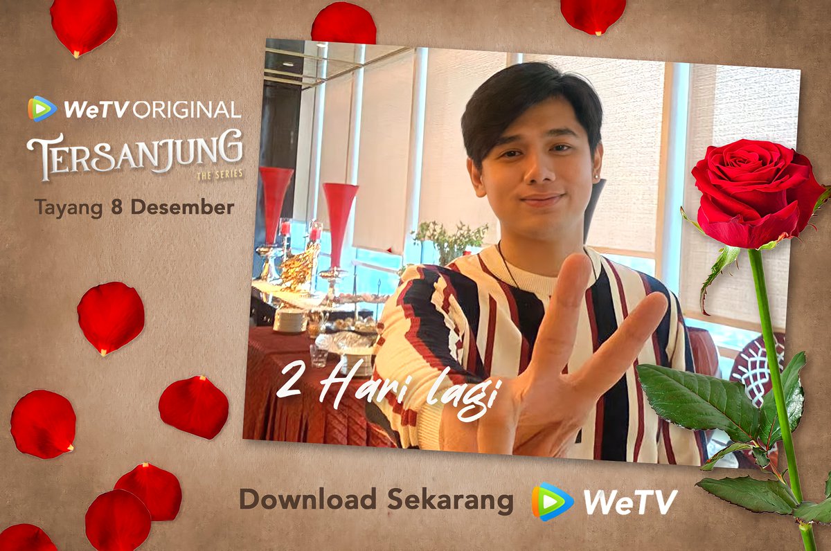 WeTVIndonesia's tweet photo. 2 hari lagi WeTV Original Tersanjung The Seies bakal tayang guyss 🥳 #TeamRama udah pada gasabar kan pasti?? Pokoknya gaboleh kelewatan episode perdananya ya 😘
#WeTVIndonesia #NontonDiWeTV #WeTVOriginal #Tersanjung #TersanjungTheSeries #JessicaMila #RezkyAditya #RaynWijaya https://t.co/XrohbGckvt
