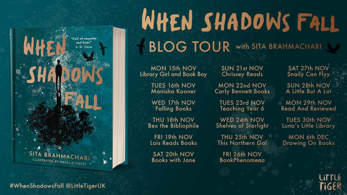 #BlogTour KLAXON #WhenShadowsFall  @SitaBrahmachari An inspirational tour de force that seamlessly combines art, verse & prose  to portray a powerful message & story. Follow Link below to the fascinating Interview about the importance of art and story. RT drawingonbooks.blogspot.com/2021/12/blog-t…