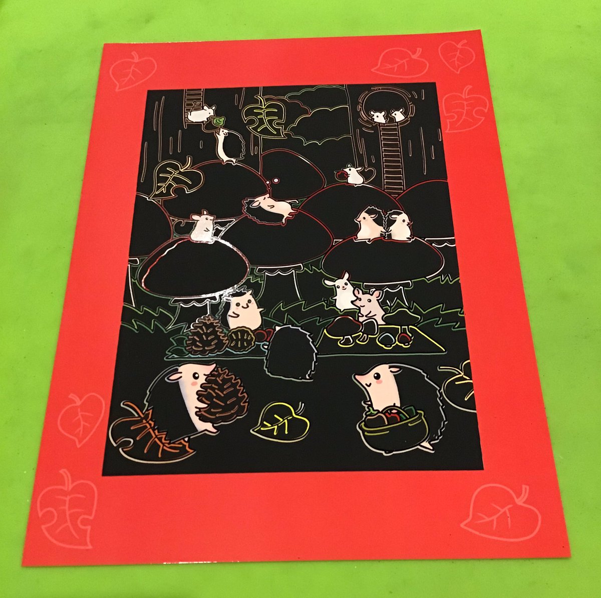 kitarohime's tweet photo. ✌️😁スクラッチアート1枚完成〜🎉
【Artful Etching Kawaii by Chie Kutuwada】より
#スクラッチアート #etchart #scratchart #scrachart https://t.co/B6VYNfaKUK