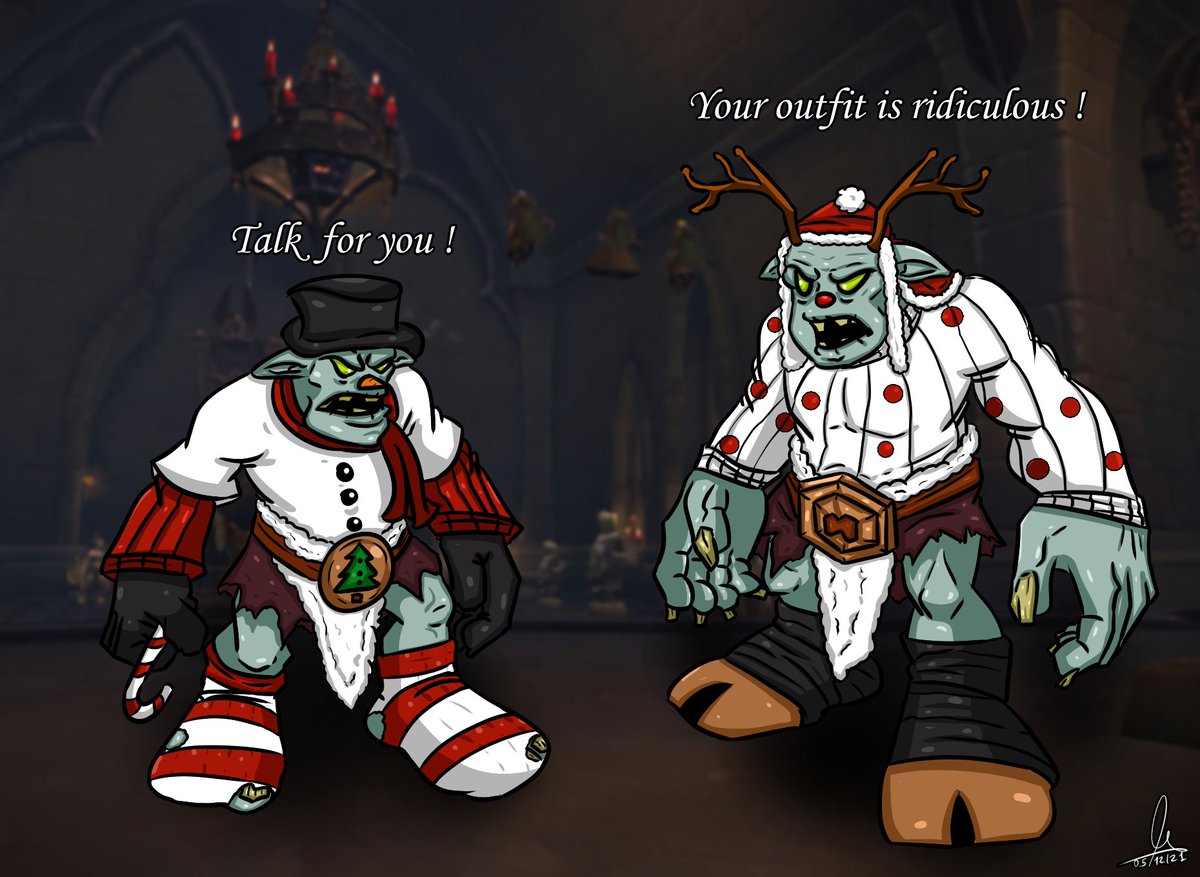 Vykis_Sins's tweet photo. Rondel and Ferul argue over their outfits of Winter Grandfather #VenthyrWeek for @ArtistgemOpal @Astaryss and all venthyr fans https://t.co/LUIjefkfG0