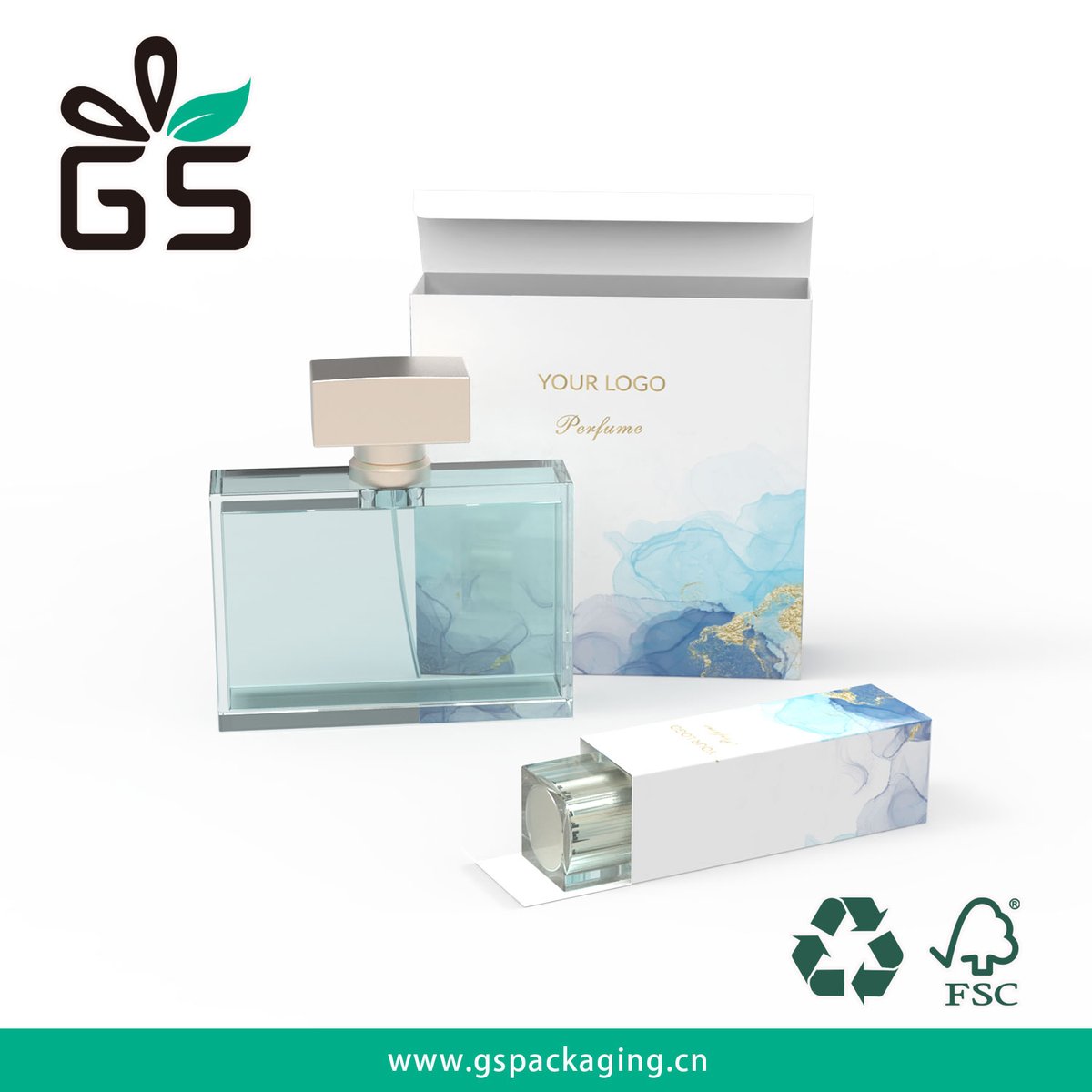 GreenSpringCK's tweet image. A hint of ocean perfume highlights the luxury~White card paper box for Perfume/Fragrance