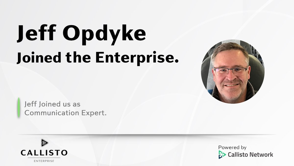 We are especially pleased to announce that Jeff Opdyke, award-winning author, and former Wall Street Journal writer, has joined our team as a Communication Expert.

Further recruitments will be announced shortly.

Communicating #CallistoAdoption $CLO