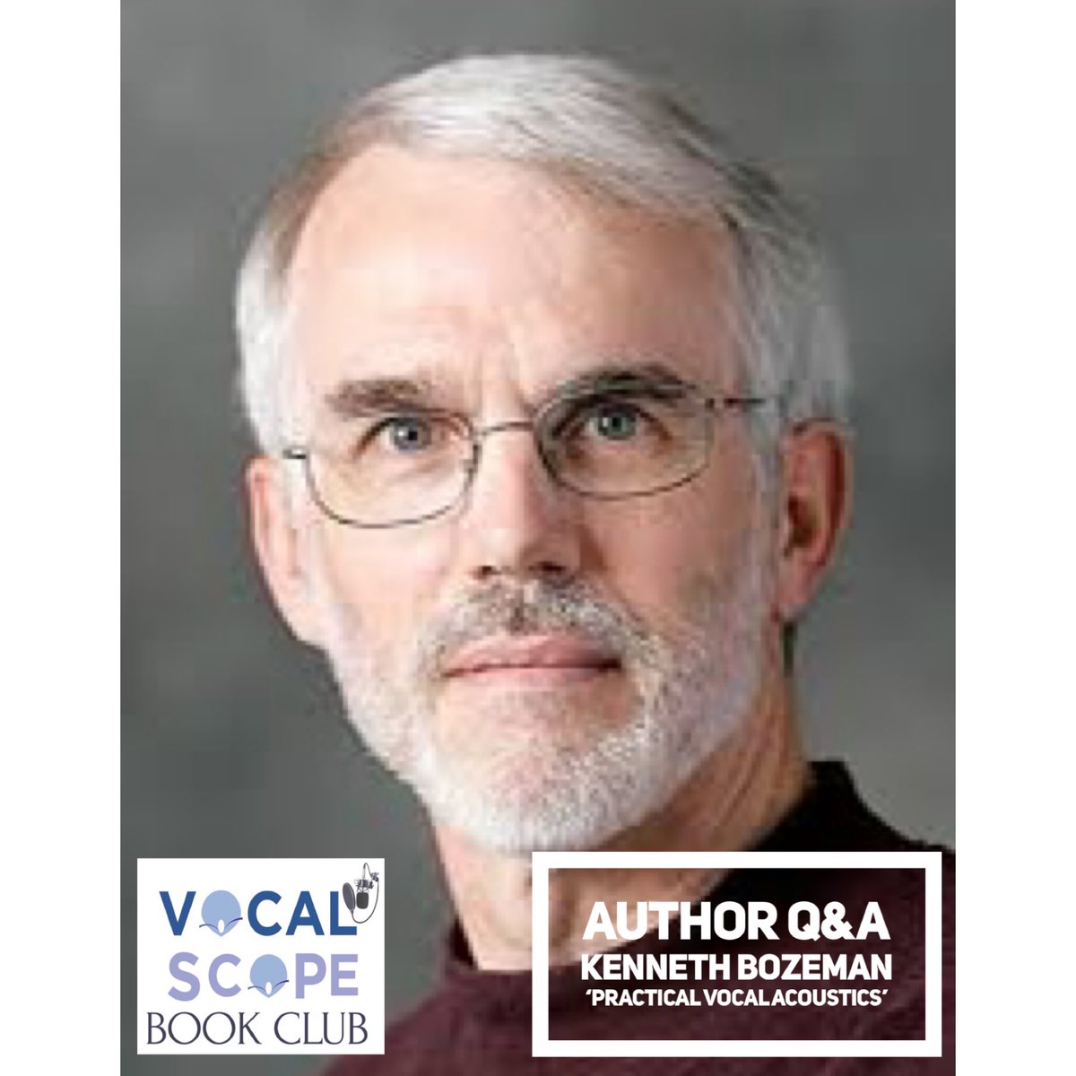 VocalScope's tweet image. Author Q&amp;amp;A tonight! 
Kenneth Bozeman - Practical Vocal Acoustics.

#voice #singing #acoustics #formants #thesingersformant #VocalScope #SingingTeacher #VoiceTeacher #VoicePractitioner #SLT #VocalHealth #VoicePractitionersThatReadTogetherGrowTogether

facebook.com/41196919936430…