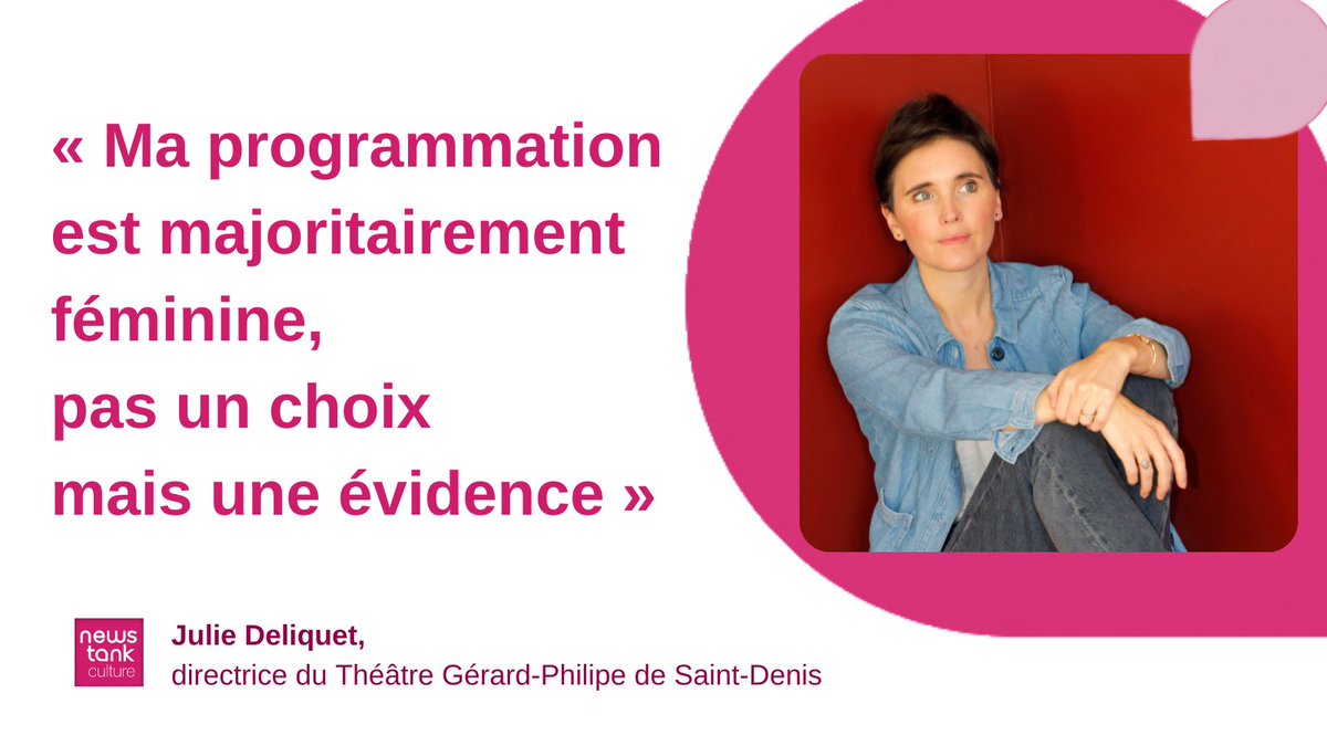 [ENTRETIEN] 

« Ma programmation n’est pas paritaire mais majoritairement féminine. Pour autant, ce n’est pas une mission que je me suis donnée mais le résultat de choix artistiques. » J. Deliquet, Théâtre Gérard Philipe.

culture.newstank.fr/article/view/2…
<a href="/PresseTheatre/">RevueDePresseThéâtre</a>