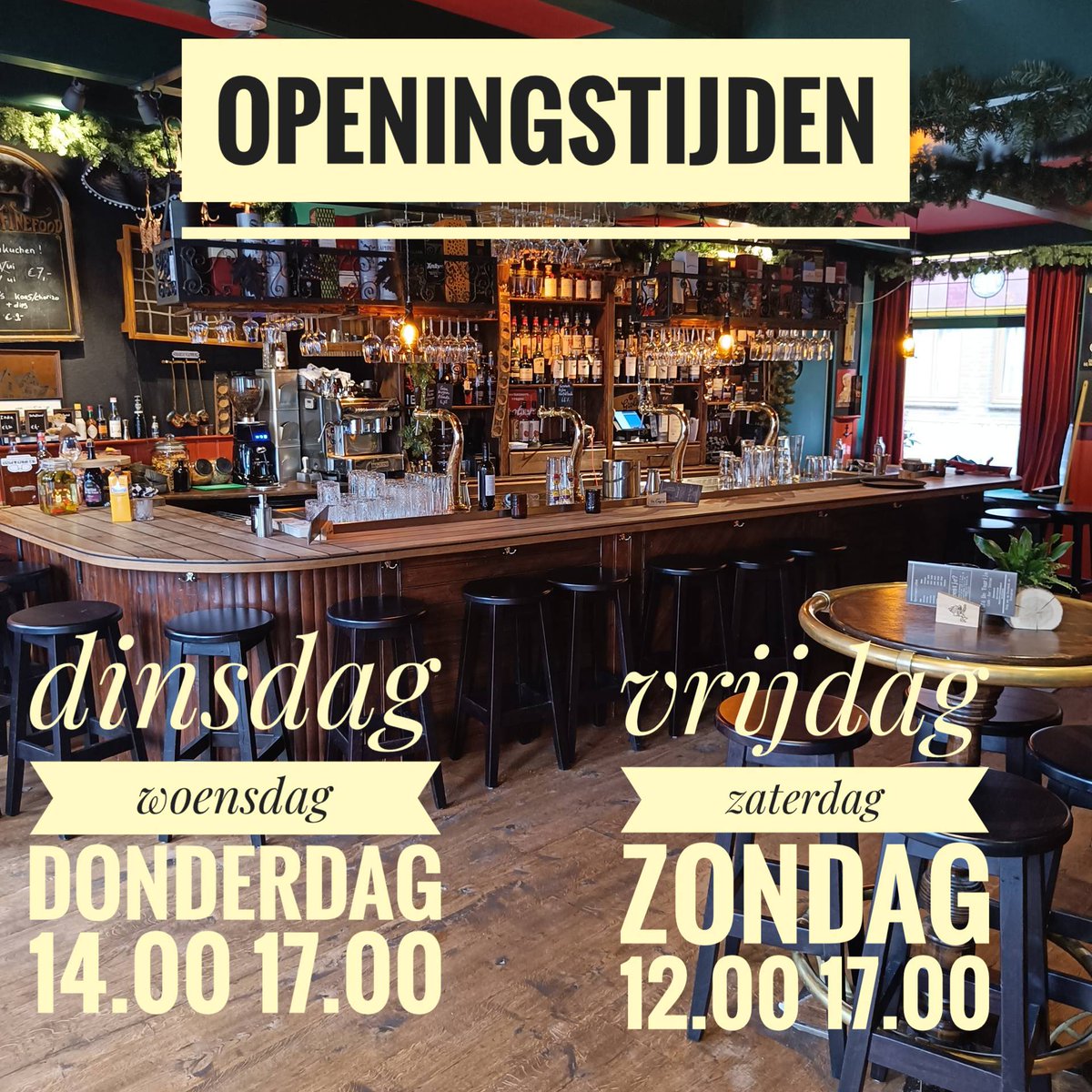 Na zo'n gezellig weekend.... Gaan we het ook door de week ook gewoon weer doen! Dinsdag, woensdag, donderdag open! 14.00 tot 17.00,  kerstbomen, glühweien en bier!