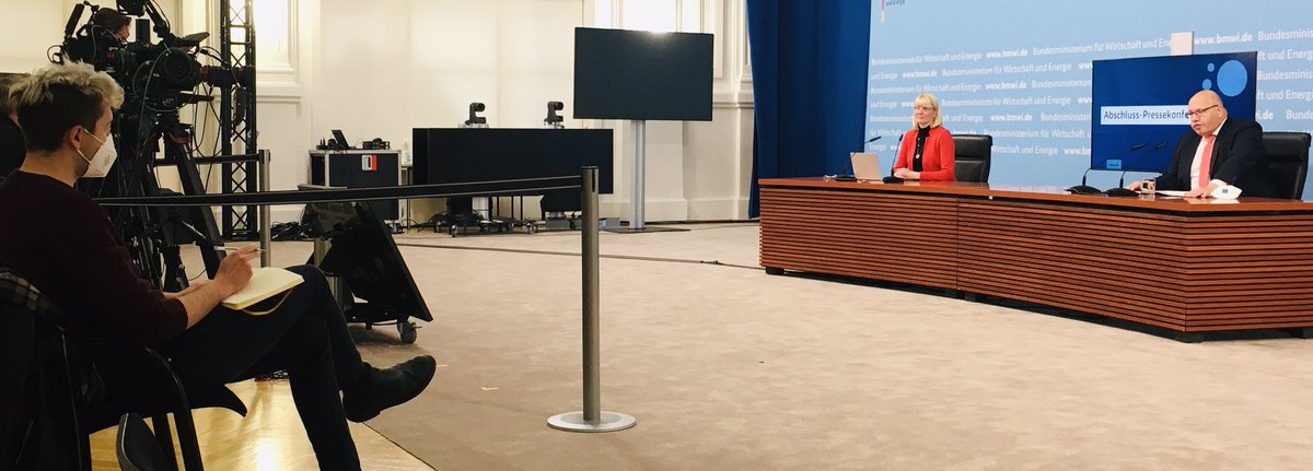 Abschieds-Pressekonferenz Minister Altmaier: „Ministerium für Wirtschaft und nun auch Klimaschutz wird künftig Schlüsselrolle zukommen.“ - Ich wünsche allen Neuen viel Glück auf ihrer Mission!