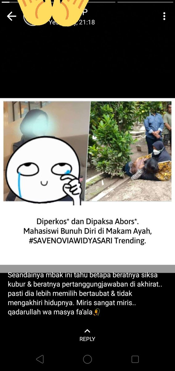 SendyNheely's tweet photo. (story wa temen yg uda ber'hijrah')

Gimana ya.. mental health orang yg lagi bener2 sakit itu susah buat mikir bener loh, apalagi inget bertaubat. Mereka cuma butuh orang lain buat ada disamping mereka, bantu, dengerin, dan ingetin mereka. Baru deh bisa inget taubat :) https://t.co/iPOJiVwRLH
