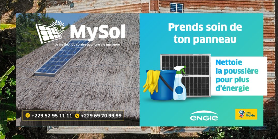 [#LesAstucesdeAfi] 

Nous rentrons tout doucement dans cette période où, la poussière est présente partout. Prends soin de ton panneau et profite au max du meilleur du solaire ! 

#EnergieSolaire #ActWithENGIE #LesAstucesdeAfi