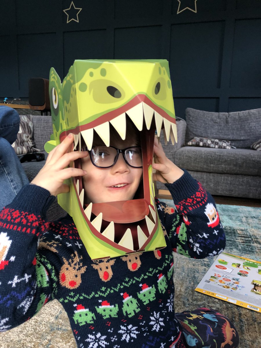 lorri_tay's tweet photo. Christmas lights, chatting to Father Christmas, and creating a dinosaur head out of card… @TranbyReception  #alphabetweekend https://t.co/AhkIetHu1p
