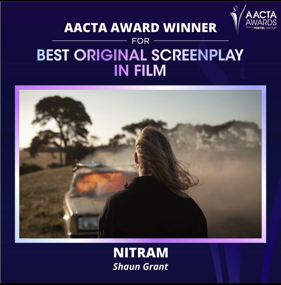 flemingagent's tweet photo. Congratulations to TFA’s multi award winning writer Shaun Grant. 2021 AACTA Award Winner - Best Original Screenplay - Nitram
.
.
.
#nitram #aacta #winner #bestoriginalscreenplay #feature #movie #writer #producer #shaungrant #stan #goodthingproductions https://t.co/29MoYLioUP