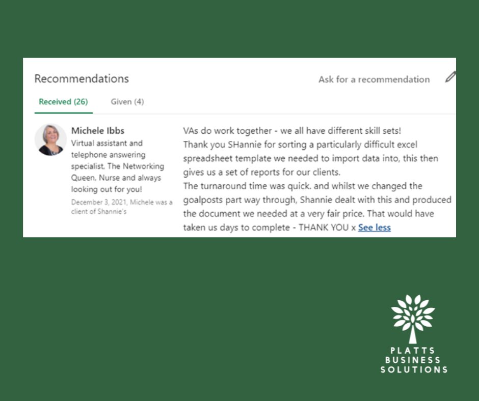 plattssolutions's tweet photo. As the lady says 𝗩𝗔𝘀 𝗱𝗼 𝘄𝗼𝗿𝗸 𝘁𝗼𝗴𝗲𝘁𝗵𝗲𝗿 💪🏻

Thank-you Michele Ibbs for such a lovely recommendation. An absolute pleasure 😊

#collaborationovercompetition #excelskills #problemsolver https://t.co/K9mr3JmuNr