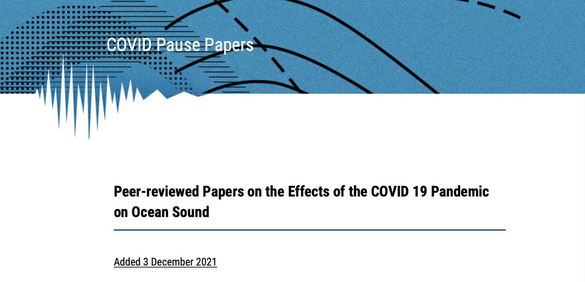 The International Quiet Ocean Experiment has compiled a list of papers on the "Anthropause" — a period of lower ocean sound in 2020 due to reduced shipping &amp; maritime activity. 🌊🔉

See all papers on the effects of the COVID-19 on ocean sound at iqoe.org/covid-pause-pa….