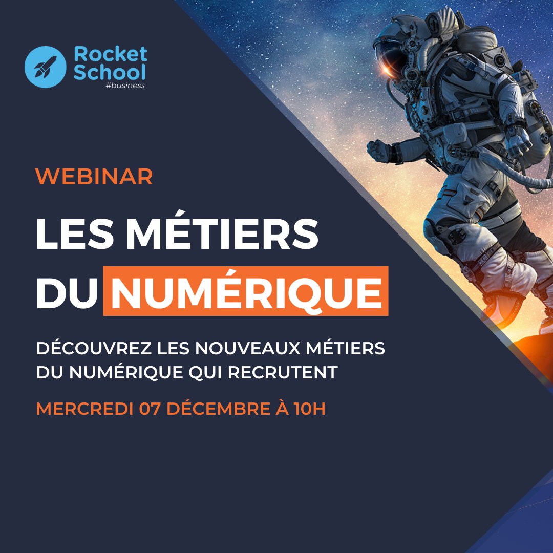 Demain à 10h, rejoignez notre webinar pour découvrir nos #formations gratuites et accessibles à tous vers des #métiers de la tech qui recrutent ! Pour s'inscrire c'est par ici 👉 ow.ly/tKBr50H403n
#emploi #opportunité