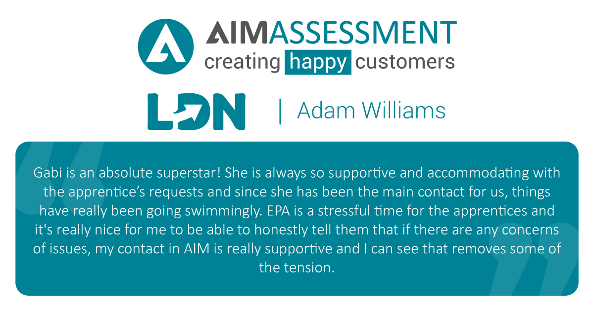 aim_qag's tweet photo. We're always to hear #customerfeedback, good or bad. But quotes like these really do make the whole team smile. Thank you to Adam from LDN Apprenticeship for his amazing feedback. We'd agree that Gabi really is a superstar 🌟

https://t.co/UGuWCpCfk3 https://t.co/eB0pbU3fXb