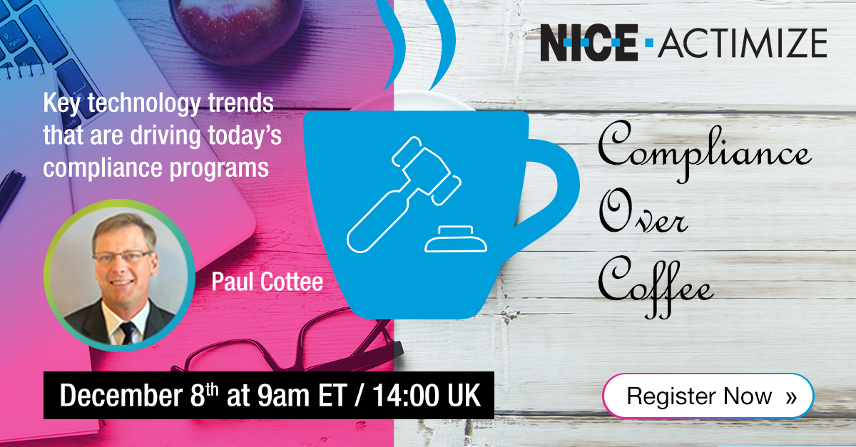 As 2021 comes to a close, join us for this episode of #ComplianceOverCoffee as our #compliance experts look back over this year’s trends and developments, and predict what’s in store for compliance in 2022. okt.to/IPqbVE #FinancialServices #ComplianceTrends