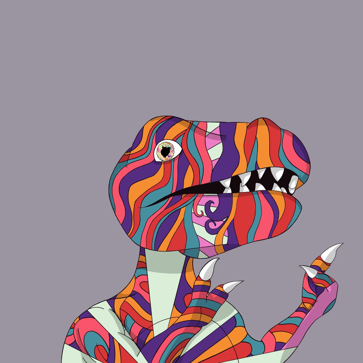 Took LSD once and is convinced it morphed into a colourful mess. Always high. Thinks weed is for losers. Only does hard drugs.
#NFTCommunity #dinoverse