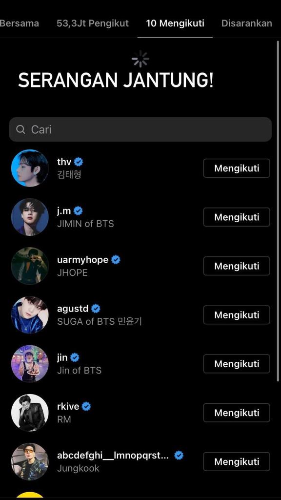 kmr_rh's tweet photo. INI BENERAN
BANGTAN PUNYA IG
JANTUNG AMAN KAH AMY????😭 https://t.co/78xynEWbHv