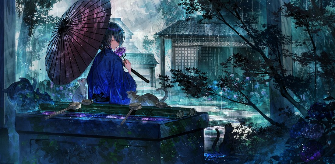 「『春夏秋冬』 」|村カルキ/商業画集＆個展＆新作技法書発売👹🌙🍙🎋🍘🍵のイラスト