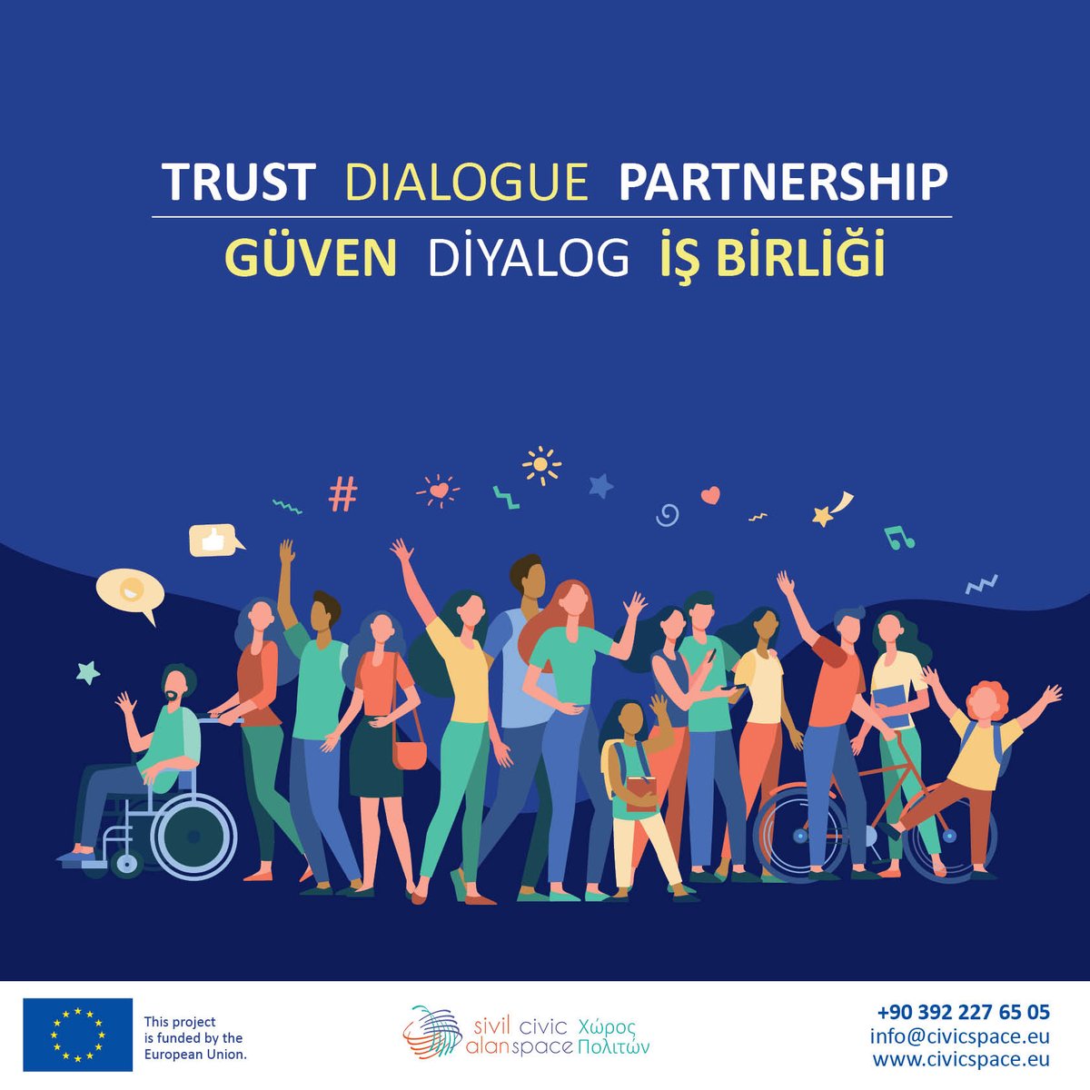 civicspaceeu's tweet photo. Kıbrıs Türk toplumunda sivil toplumun rolünün güçlendirilmesi, Kıbrıs Türk ve Kıbrıs Rum toplumları arasında güven, diyalog, iş birliği ve daha yakın ilişkilerin geliştirilmesine katkı sağlamayı amaçlıyoruz.
🔗 https://t.co/k5WYF24KAc
#SivilAlan https://t.co/DNkTrGIsKY