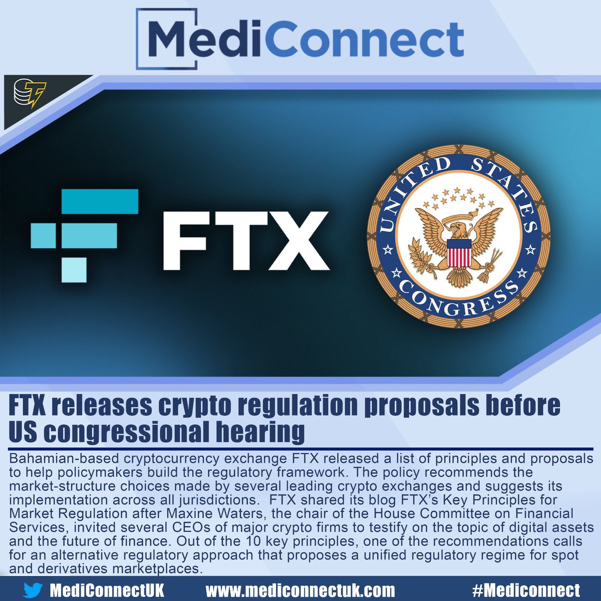 MediToken's tweet photo. FTX release crypto regulation
Proposal 

#sec #us #unitedstates #usa #usa🇺🇸 #bitcoinvalue #ftx #congress #uscongress #bitcoinnews #cryptocurrency #crypto #cryptotrading #cryptonews #cryptomining #cryptocurrencies #trading #btc #btcusd #eth #ada #xrp #dubai #london #money #wealth https://t.co/D2KfCoqEbT