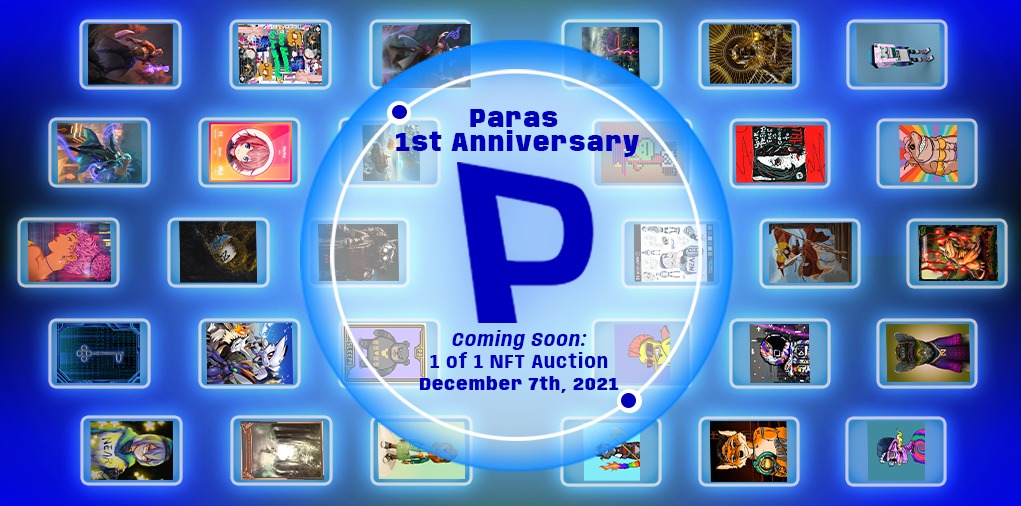 NarrativeHQ_'s tweet photo. 🎊 Paras 1st Anniversary: 1 of 1 NFT Auction 🎊

Own the single copy of NFT from Paras' top creators in 2021! 🌟
How? Visit Paras &amp; place an offer for the exclusive NFT on Dec 7th-10th.

🔥 Win 15 editions of "Paradigm" #NFTs, our initial title on Paras Comic!

More info below 👇🏻 https://t.co/OYDS6u9C5s