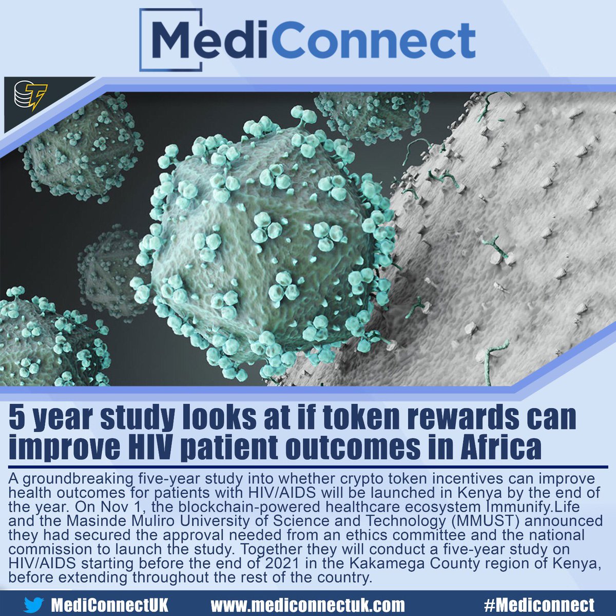MediToken's tweet photo. 5 year study looks at if token rewards can improve HIV patient outcomes in Africa 

#hiv #hivpositive #bitcoinvalue #bitcoinnews #cryptocurrency #crypto #cryptotrading #cryptonews #cryptomining #cryptocurrencies #trading #btc #btcusd #eth #africa #african #af #dubai #london https://t.co/iNtEGfY4Jj