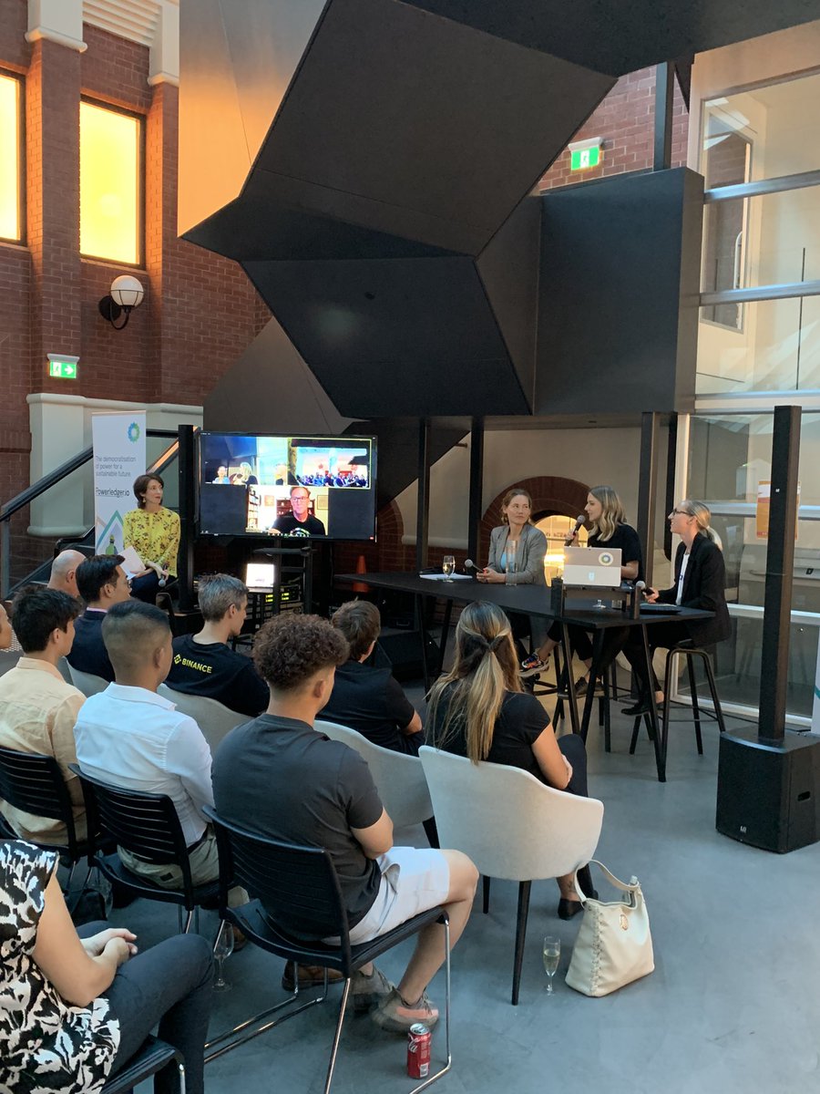 Powerledger (@powerledger_io) on Twitter photo The first evening for <a href="/WestTechFest/">West Tech Fest</a> has kicked off at @PowerLedger_io HQ with <a href="/msjemmagreen/">Dr Jemma Green</a> hosting a panel event discussing how #blockchain can be used for good, with <a href="/DermotOz/">Dermot O'Gorman</a> <a href="/Anya_Nova/">Anya Nova</a> <a href="/charis_campbell/">Charis Campbell</a> <a href="/tracey_plowman/">Tracey Plowman</a> The first evening for <a href="/WestTechFest/">West Tech Fest</a> has kicked off at @PowerLedger_io HQ with <a href="/msjemmagreen/">Dr Jemma Green</a> hosting a panel event discussing how #blockchain can be used for good, with <a href="/DermotOz/">Dermot O'Gorman</a> <a href="/Anya_Nova/">Anya Nova</a> <a href="/charis_campbell/">Charis Campbell</a> <a href="/tracey_plowman/">Tracey Plowman</a>