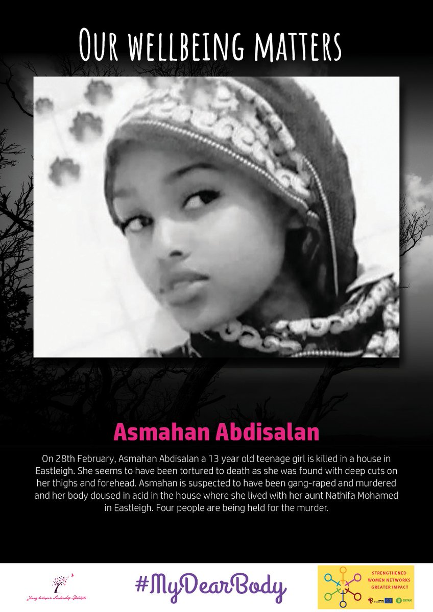 shyleen_momanyi's tweet photo. Today we remember all our sisters who've lost their lives through femicide.We speak out to demand for justice &amp; condemn all forms of violence and femicide!We stand in solidarity today and everyday #LetsEndFemicide #MyDearBody #16DaysofActivism  @woman_kind @ywli_info @FemnetProg https://t.co/NNWhzF0B62