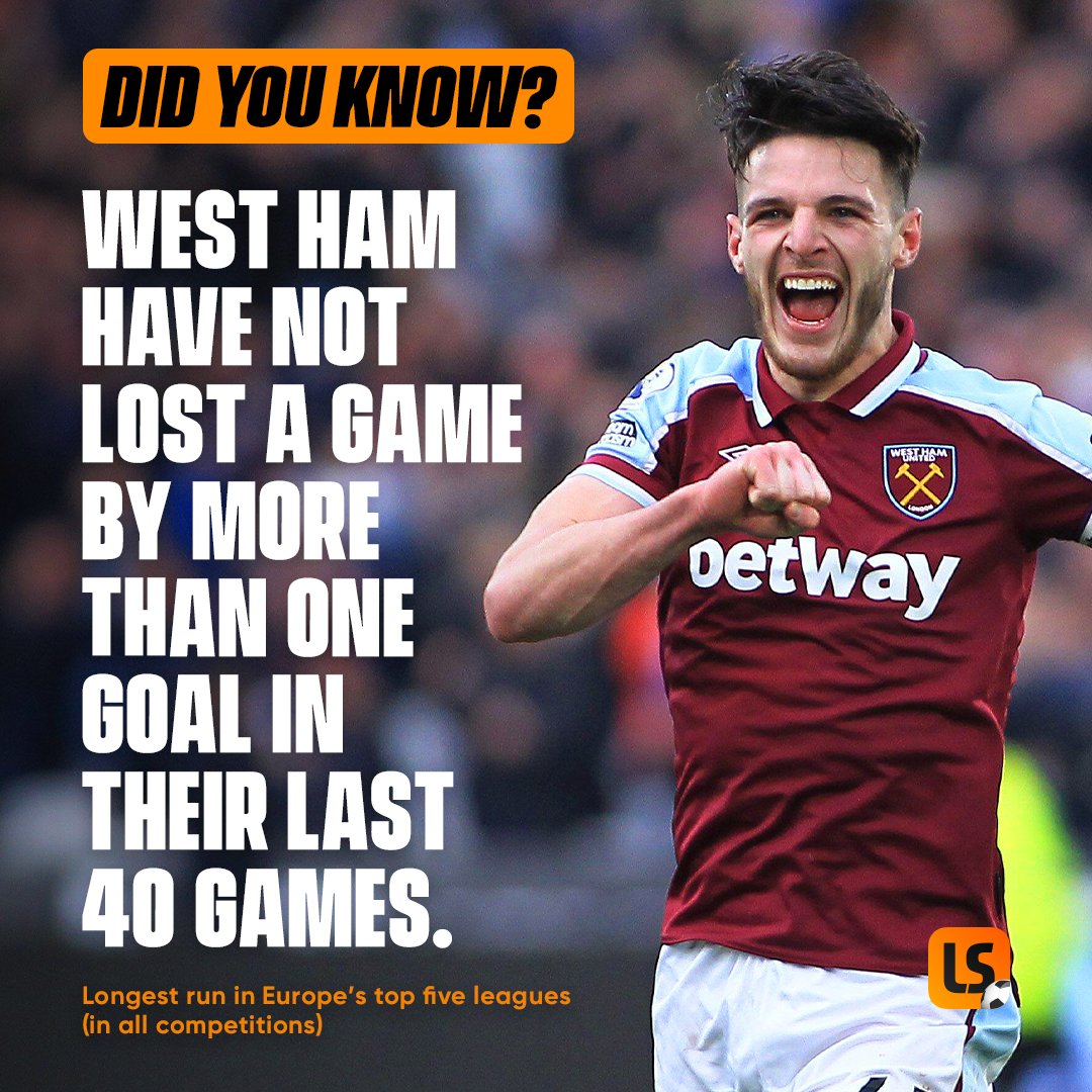 livescore's tweet photo. This West Ham record is ridiculous 🤯⚒️ https://t.co/sVjOTlL5es