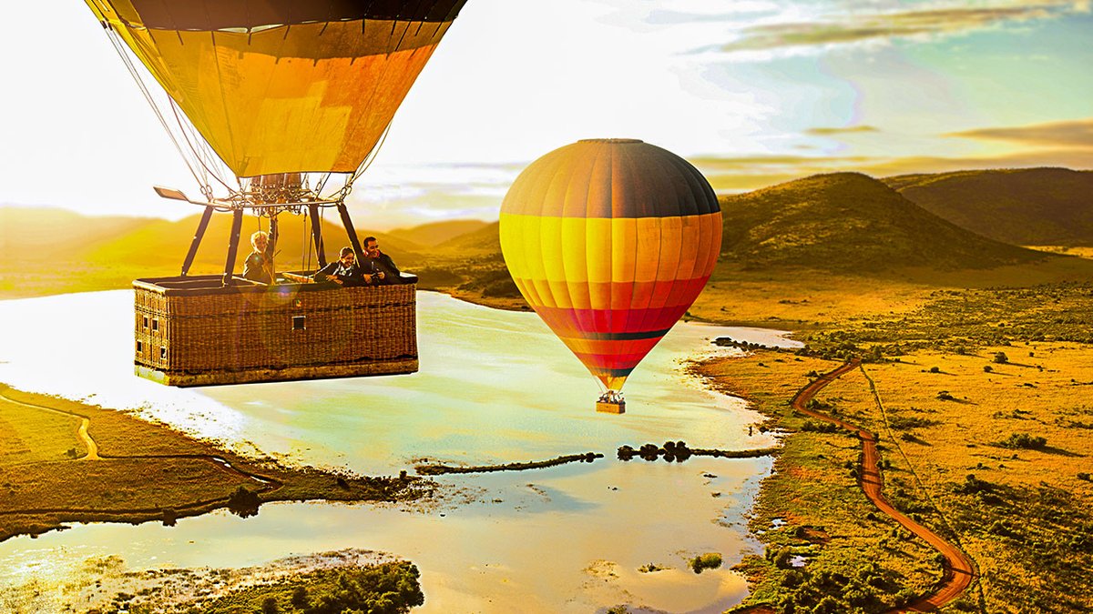 VisitSA_India's tweet photo. As the burners roar to life and you soar into the sky, take in the beauty of South Africa!
Let the gentle morning breeze carry you over the lush hills along the banks of the Vaal River.
#ShareSouthAfrica #ExperienceSASoon #SouthAfricaTravel #ExploreSouthAfrica https://t.co/hhMMWPN2Eg