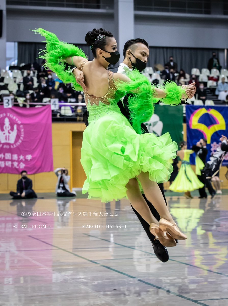 ballroomer_'s tweet photo. 第66回全日本学生競技ダンス選手権
#冬全2021
Quick Stepの部　準優勝
立命館大学
436番　田中・滝口組

お二人の素晴らしいジャンプを追いかけて、納得のいく一枚は決勝にて。
クイックらしい軽やかなダンスでした！
準優勝おめでとうございます！ https://t.co/20qt7MJpyk