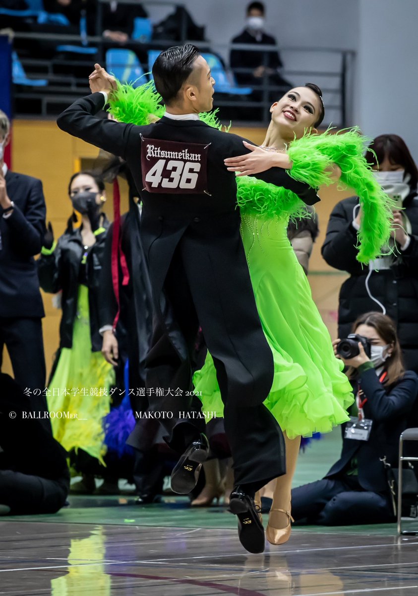 ballroomer_'s tweet photo. 第66回全日本学生競技ダンス選手権
#冬全2021
Quick Stepの部　準優勝
立命館大学
436番　田中・滝口組

お二人の素晴らしいジャンプを追いかけて、納得のいく一枚は決勝にて。
クイックらしい軽やかなダンスでした！
準優勝おめでとうございます！ https://t.co/20qt7MJpyk