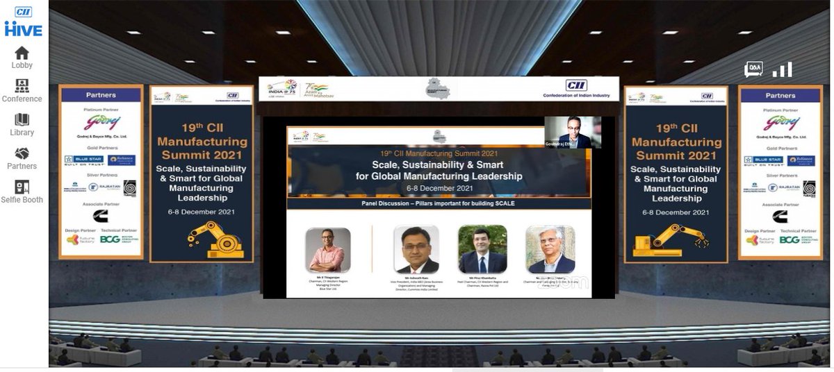 CII4WR's tweet photo. Join Now at Live Panel Discussion – Pillars important for building SCALE at #ciimanufacturingsummit 2021. 

@GodrejGroup @BlueStarLtd @reliancegroup @TataAutoComp  @Cummins @govindethiraj 
@tubacex @BCG @ideatodelivery @GoenkaPk
@CIIEvents https://t.co/m5WJl90FGM