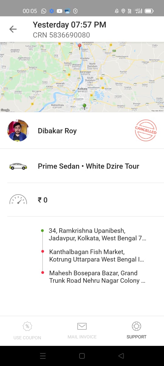 pm2011's tweet photo. Yesterday (05-Dec-21) evening this driver was unwilling to travel after he called and learnt about the destination. Hope proper steps are taken. @Olacabs @ola_supports https://t.co/myFhik2lHF