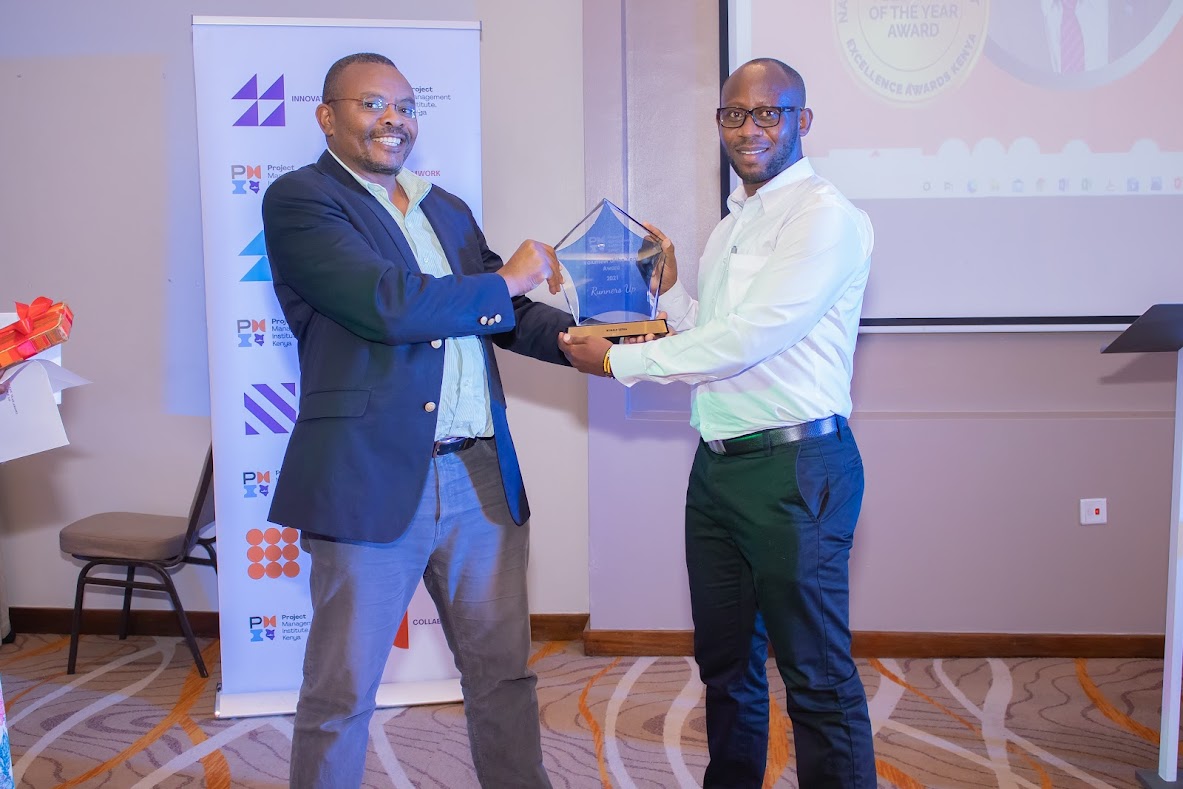 PmiKenya's tweet photo. Congratulations to Ronald Kefa for being the 1st runner-up in the PMI Kenya Volunteer of the year award, at the PMI Kenya 1st National Project Management Excellence Awards, on 3rd December 2021 at the Tamarind Tree Hotel, Nairobi. 
#pmikenyaawards2021
#projectsKEwinners2021 https://t.co/45EOpTm8uN