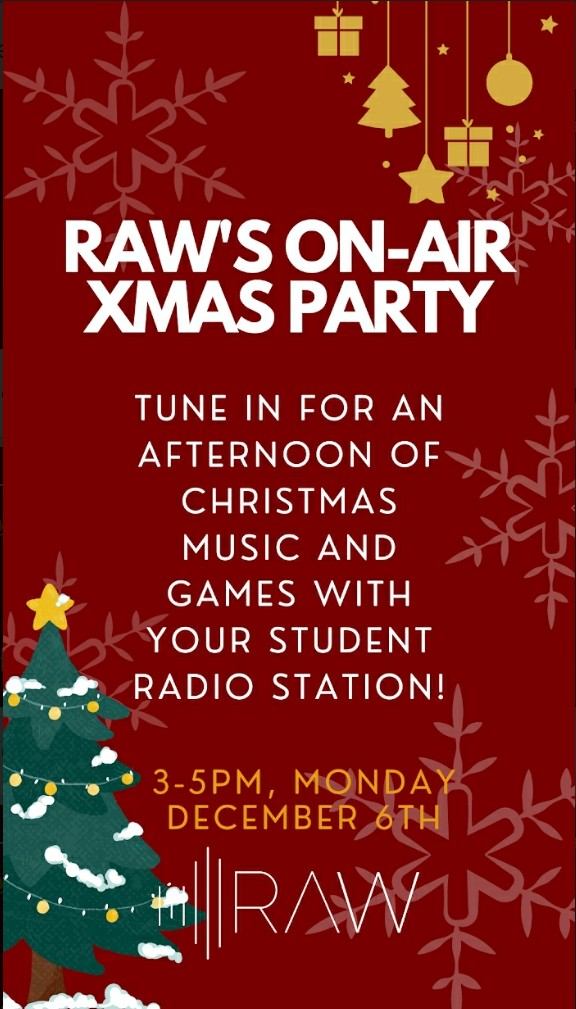 Tune in at 2pm TODAY to hear the <a href="/RAW_Speech/">RAW Speech</a> Christmas show, answering all your festive questions 🎉

PLUS two hours of Christmas music and games straight afterwards with our on-air Xmas party! Happy listening 🎅🌲
