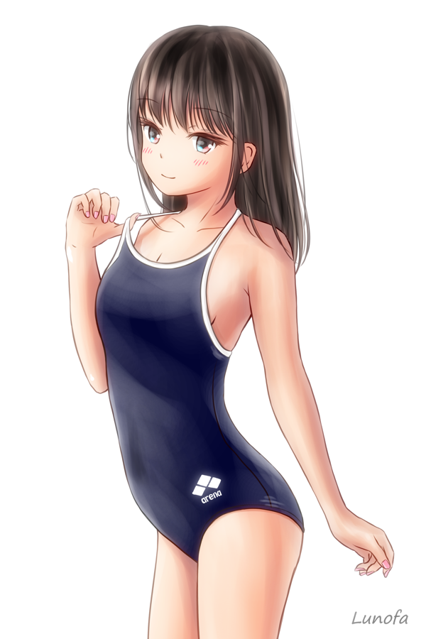 スクール水着の女の子、描けましたヾ(*´ー｀*)ﾉ #イラスト #オリジナル