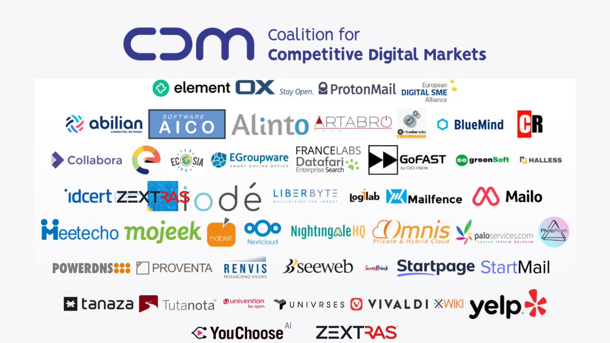 element_hq's tweet image. With 50+ tech companies from 16 countries, Element is part of #CompDM which sent a letter to #plenary urging for stronger upfront rules for dominant “gatekeeper” firms in the #DMA.

Check it out: competitivedigitalmarkets.eu

What are we asking? Let&apos;s see! ⬇️

@s_yoncourtin @v_joron