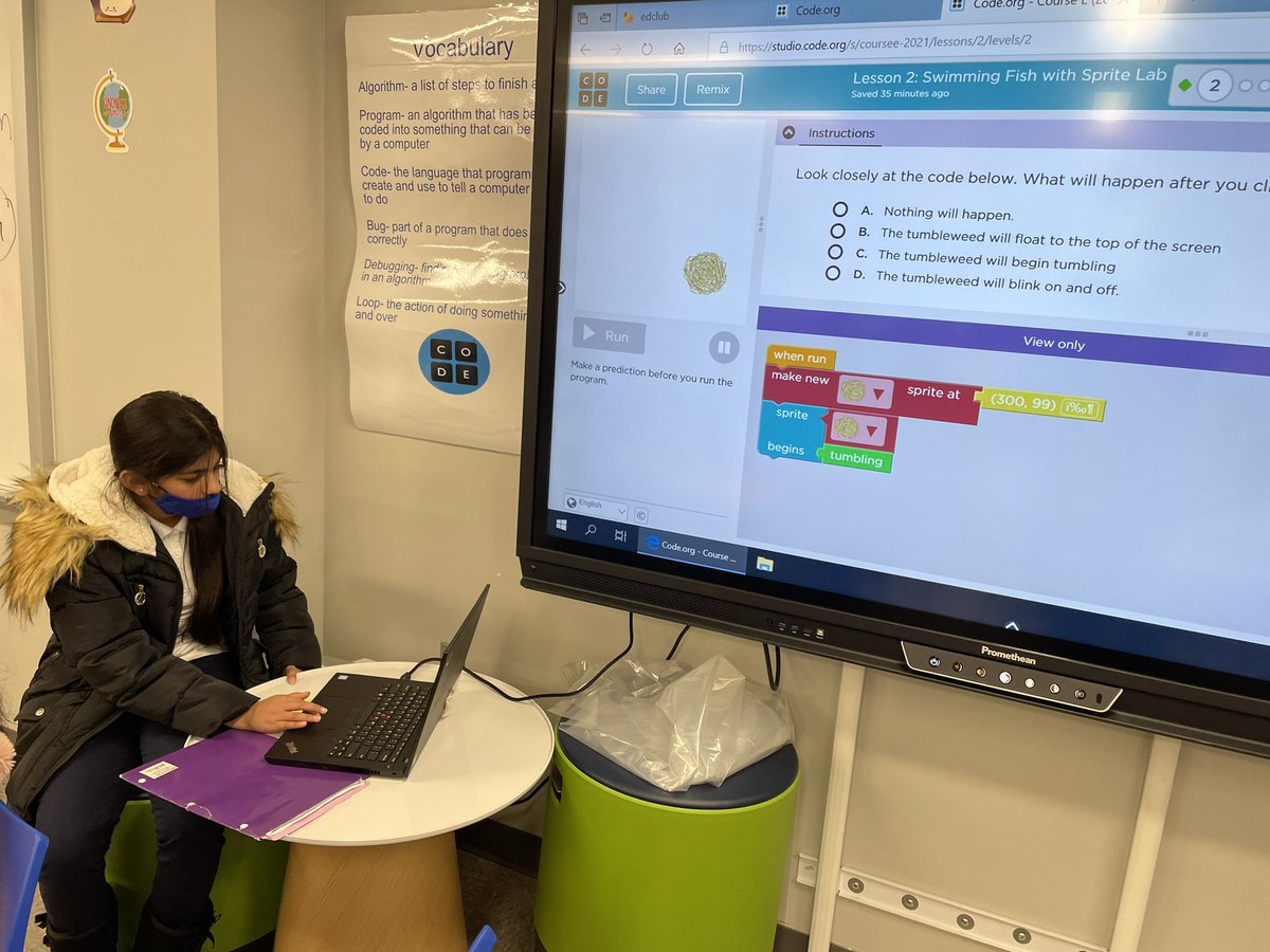 TechTeamPS66's tweet image. @jko we are kicking off #CSEDWeek2021Photos with @codeorg @District27NYC @CSforAllTchrs @csnyc @CS4AllKids @CSforAllNYC @CSforALL @exploringcs #code #csta @csteachersorg 💻🎮👾⌨️