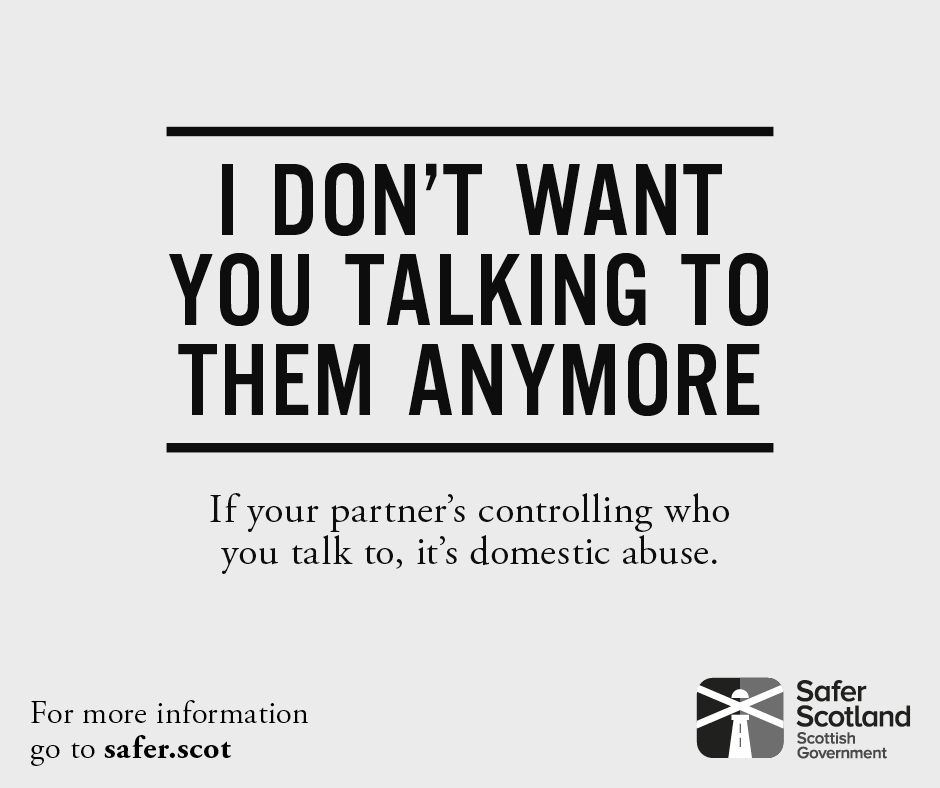 nhsfife's tweet photo. If your partner is controlling you it’s domestic abuse. To speak in confidence call Scotland’s Domestic Abuse Helpline on 0800 027 1234. https://t.co/KnT21K63XT