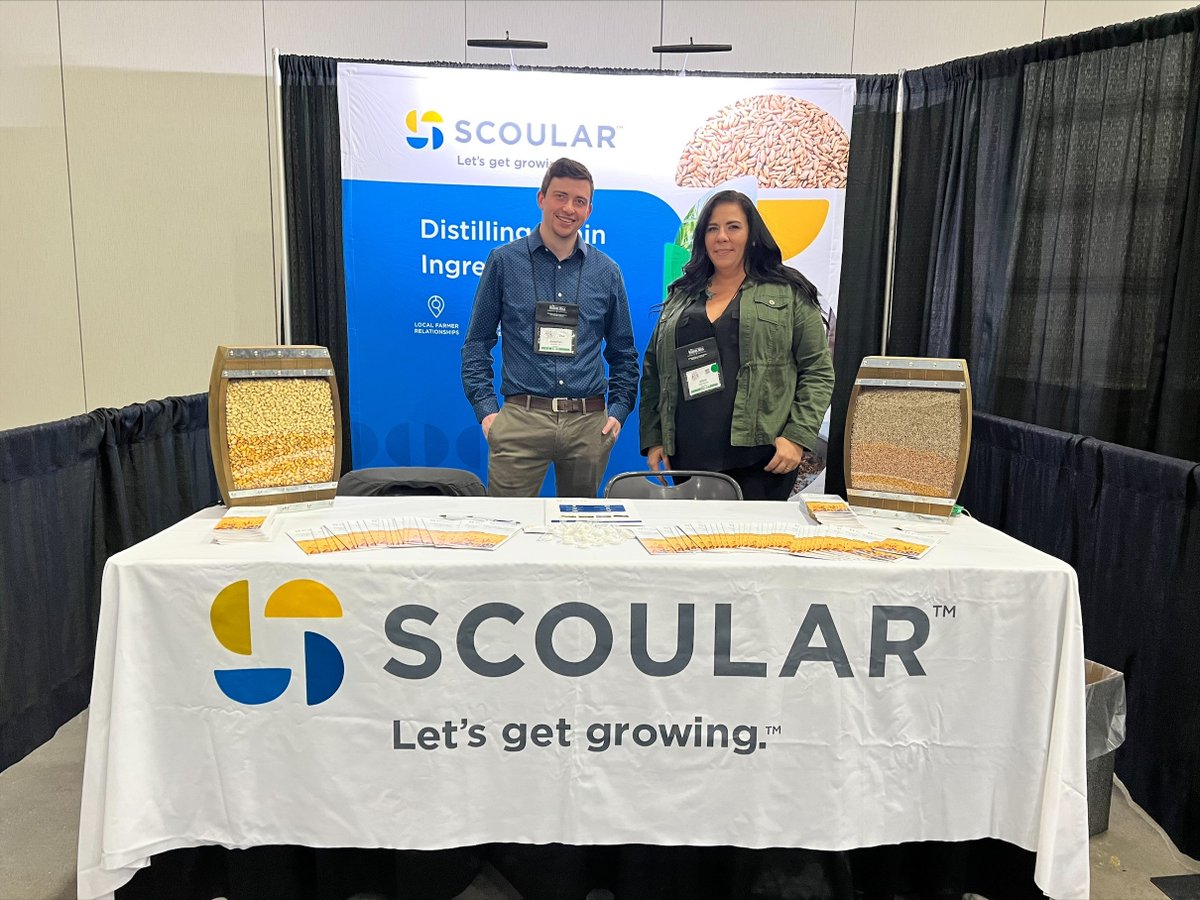TheScoularCo's tweet photo. Weβre showing support for the #distilling industry at the @CraftSpiritsUs convention. Members of our distilling team are sharing their expertise and learning more about the latest trends. Visit our booth #705. https://t.co/LdjDreKmLP #craftspirits #derbyindecember #acsa2021 https://t.co/O1x1HEjADW