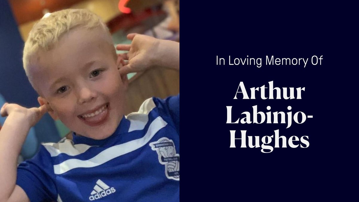 On six minutes at tonight's game, this image will be shown on the big screens in memory of Arthur Labinjo-Hughes. 

We all love you, Arthur. Rest in Peace. 💙💙