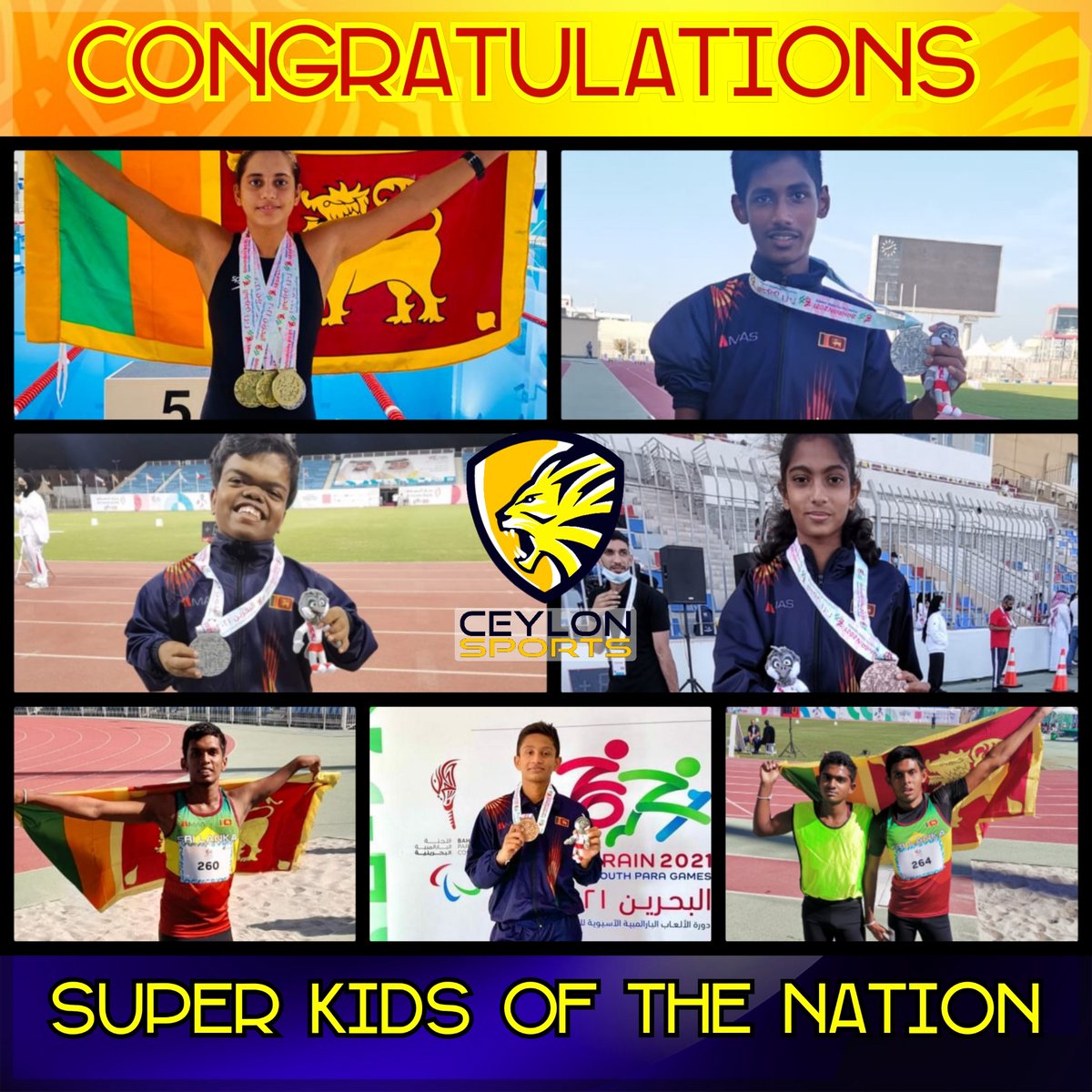 CeylonSportsLk's tweet photo. #SuperKids: Completed the Asian Youth Para Championship with a bag full of medals.
This small feet will be an eye openner of parents and society.
They just handicapped.
read : https://t.co/2WQzIgzL7C
@RajapaksaNamal @MahelaJay @SriLankaTweet #lka #parasports #asianPara https://t.co/XMAZjGDJvl