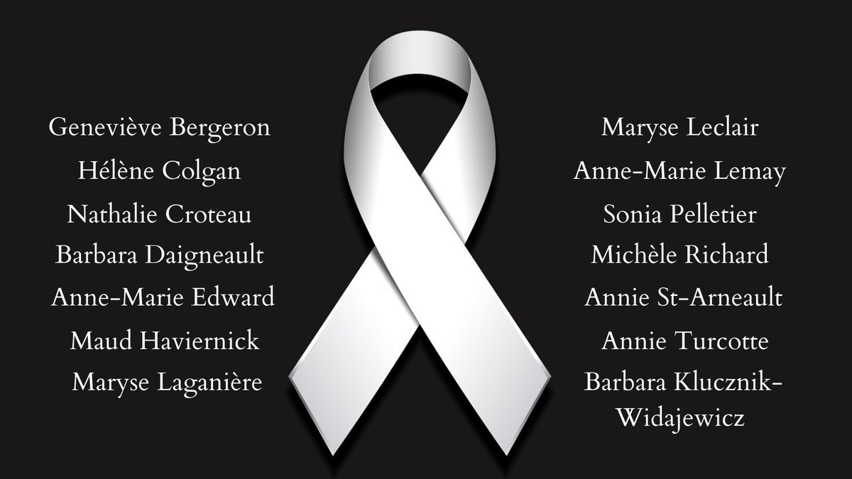 Today we remember the 14 women from #PolytechniqueMontréal who were murdered 32 years ago as a result of #GBV. On The National Day of Remembrance and Action on Violence against Women we take time to honour their memory and raise our voices against GBV. #16Days